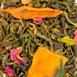 Té verde de jazmín, té verde Gunpowder, té Oolong, té verde Sencha, mango, té de Lichi, té blanco Pai Mu Tan