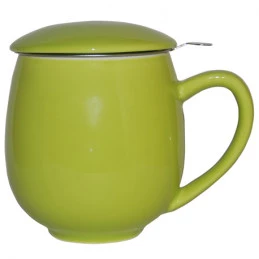 Comprar Taza porcelana verde, 0,35 l. con filtro y tapa