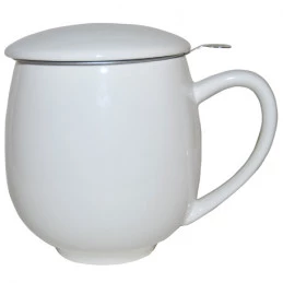 Comprar Taza porcelana blanca, 0,35 l. con filtro y tapa