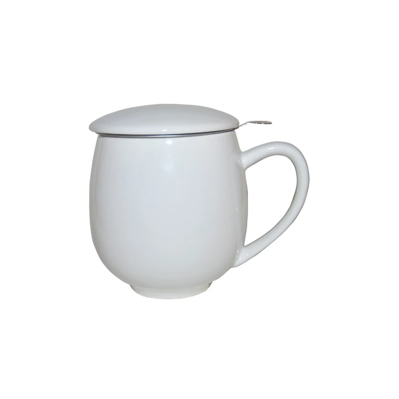 Comprar Taza porcelana blanca, 0,35 l. con filtro y tapa