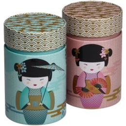 Lata Geisha para té o infusiones, estilo japonés, 125gr