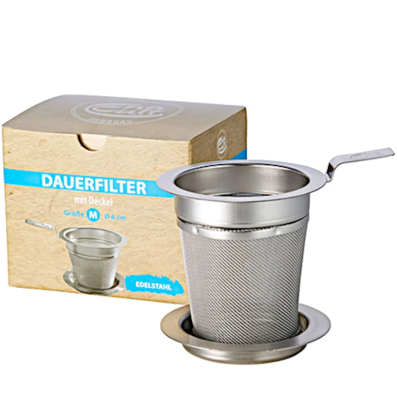 comprar Filtro de té con plato para taza, 6 cm