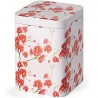 Lata blanca con flores, orchid, para té, 25gr
